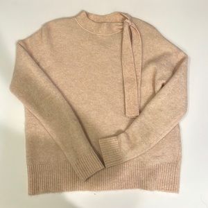 Sezane Paris baby pink knit sweater
